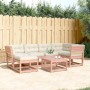 Set Divani Giardino 6 pz con Cuscini Legno Massello di Douglas