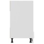 Mobile per Forno Bianco Lucido 60x46x81,5 cm Legno Multistrato