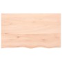 Ripiano a Parete 100x60x2 cm Legno Massello Rovere Non Trattato