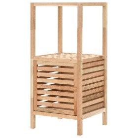 Armadietto da Bagno in Legno Massello di Noce 39,5x35,5x86 cm