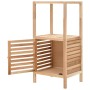 Armadietto da Bagno in Legno Massello di Noce 39,5x35,5x86 cm