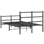 Giroletto con Testiera e Pediera Metallo Nero 120x190 cm
