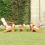 Set Salotto da Giardino Adirondack 3pz Legno Massello di Acacia