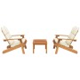 Set Salotto da Giardino Adirondack 3pz Legno Massello di Acacia