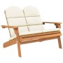 Set Salotto da Giardino Adirondack 3pz Legno Massello di Acacia