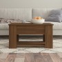 Tavolino da Salotto Rovere Marrone 79x49x41cm Legno Multistrato