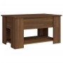 Tavolino da Salotto Rovere Marrone 79x49x41cm Legno Multistrato