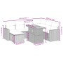 Set Divani da Giardino con Cuscini 8 pz Nero in Polyrattan