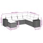 Set Divani da Giardino 7 pz con Cuscini Beige in Polyrattan