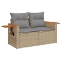 Set Divano da Giardino 9 pz con Cuscini Grigio in Polyrattan