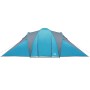 Tenda da Campeggio a Cupola per 4 Persone Blu Impermeabile