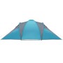 Tenda da Campeggio a Cupola per 4 Persone Blu Impermeabile