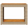 Tavolino da Giardino Piano Legno Beige 100x40x75 cm Polyrattan