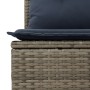 Set Divani da Giardino 4 pz con Cuscini in Polyrattan Grigio