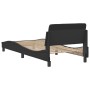 Giroletto con Testiera Nero 80x200 cm in Similpelle