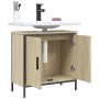 Mobile Lavabo Bagno Rovere Sonoma 60x30x60 cm Legno Multistrato