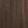 Tavolino Rovere Marrone 100x50x45cm Legno Multistrato e Metallo