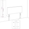 Testiera Grigio Chiaro 90x5x78/88 cm in Tessuto