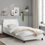Giroletto con Testiera Bianco 90x190 cm in Similpelle