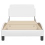 Giroletto con Testiera Bianco 90x190 cm in Similpelle