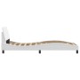 Giroletto con Testiera Bianco 90x190 cm in Similpelle