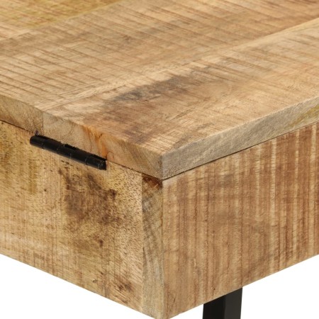 Toeletta 105x35x75cm Legno Massello Mango Grezzo e Ferro