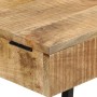 Toeletta 105x35x75cm Legno Massello Mango Grezzo e Ferro