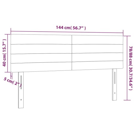 Testiere 2 pz Crema 72x5x78/88 cm in Tessuto