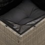 Set Divano da Giardino 5 pz con Cuscini Grigio in Polyrattan