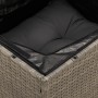 Set Divani da Giardino 7 pz con Cuscini Grigio in Polyrattan