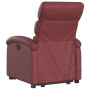 Poltrona Alzapersone Massaggi Reclinabile Rosso Vino Similpelle