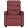 Poltrona Alzapersone Massaggi Reclinabile Rosso Vino Similpelle