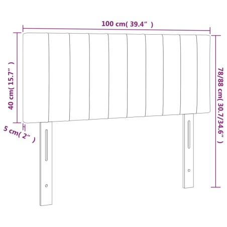 Testiera Marrone Scuro 100x5x78/88 cm in Tessuto