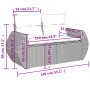 Set Divani da Giardino 10pz con Cuscini in Polyrattan Nero