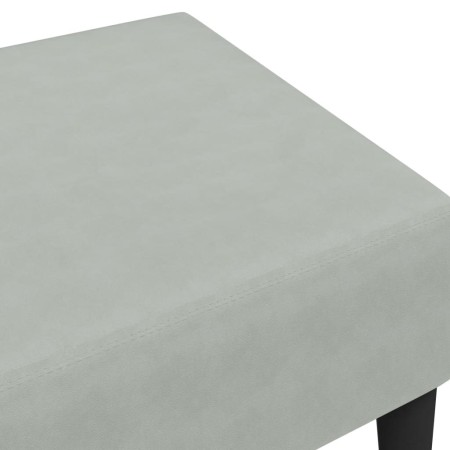 Poggiapiedi Grigio Chiaro 77x55x31 cm in Velluto