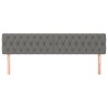 Testiera 2 pz Grigio Scuro 90x7x78/88 cm in Tessuto