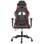 Sedia Gaming Massaggio Nero e Rosso Vino in Similpelle