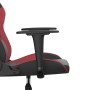 Sedia Gaming Massaggio Nero e Rosso Vino in Similpelle