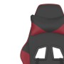 Sedia Gaming Massaggio Nero e Rosso Vino in Similpelle