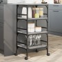 Carrello Cucina Grigio Sonoma 45x35x89,5 cm Legno Multistrato