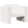 Set Salotto da Giardino 2 pz Bianco in Legno Massello di Pino