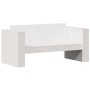 Set Salotto da Giardino 2 pz Bianco in Legno Massello di Pino