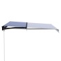 Tenda da Sole Retrattile Manuale con LED 350x250cm Blu e Bianco