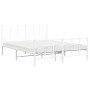 Giroletto con Testiera e Pediera Metallo Bianco 150x200 cm