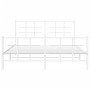 Giroletto con Testiera e Pediera Metallo Bianco 150x200 cm