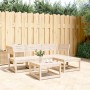 Set Salotto da Giardino 4 pz in Legno Massello di Pino