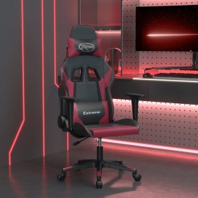 Sedia Gaming Massaggio Nero e Rosso Vino in Similpelle