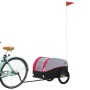 Rimorchio da Bici Nero e Rosso 30 kg in Ferro