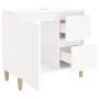 Armadietto da Bagno Bianco 65x33x60 cm in Legno Multistrato