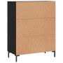 Credenza Nera 69,5x34x90 cm in Legno Multistrato